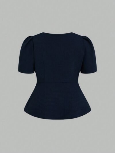 Alternative view of Chemise à manches courtes en tissu gaufré