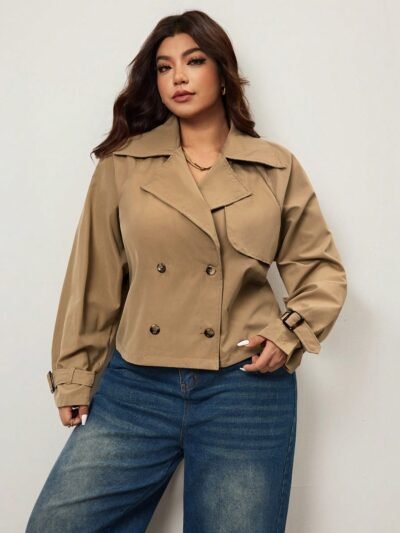 Veste coupe-vent courte kaki classique