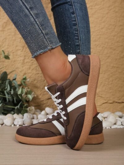 Baskets vintage marron