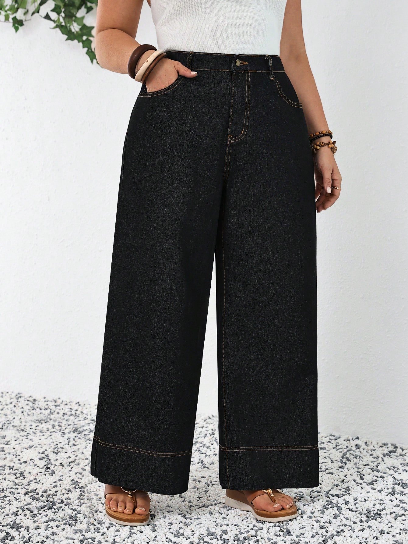 Jeans droits en denim brut – Image 4