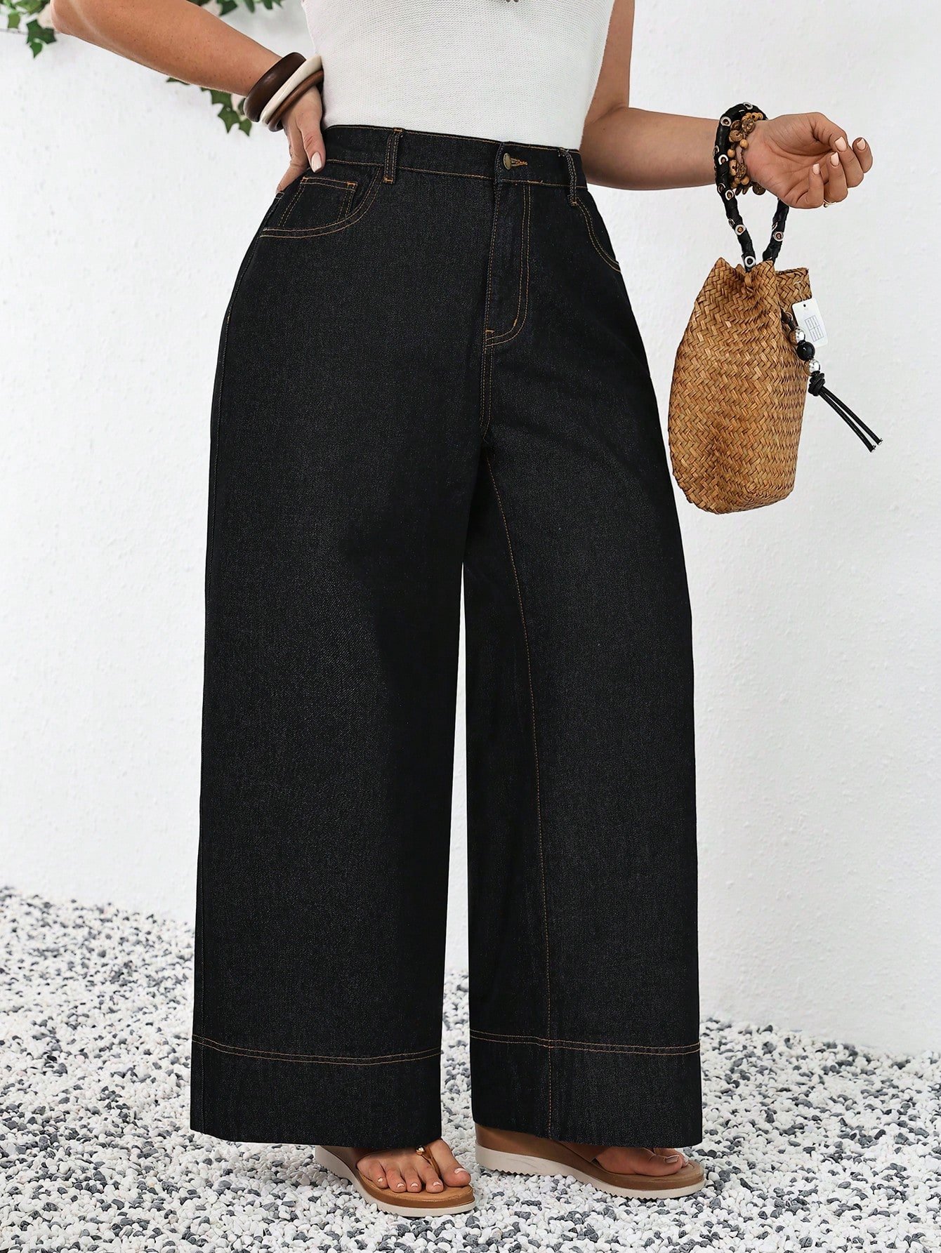 Jeans droits en denim brut – Image 8