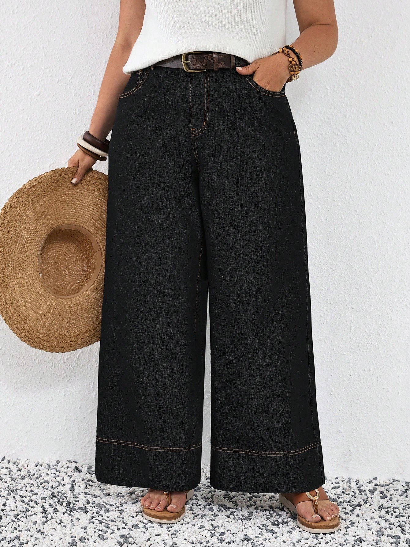 Jeans droits en denim brut – Image 7