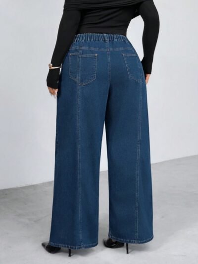 Alternative view of Jeans amples lavés décontractés