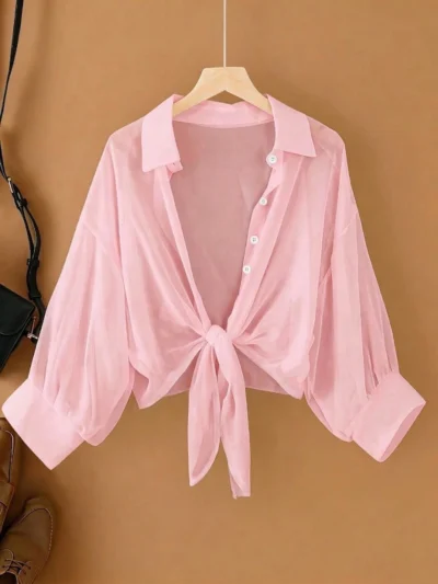 Chemise décontractée à manches longues