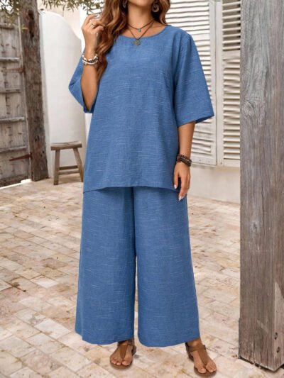 2 pièces Ensemble top ample avec partie avant courte et partie arrière longue