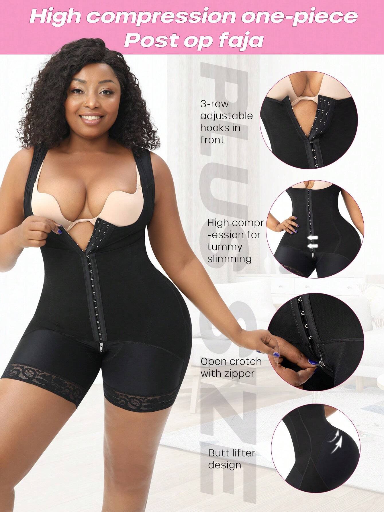 Gaine amincissante pour femmes grandes tailles, gaine de taille avec effet push-up post-partum – Image 4