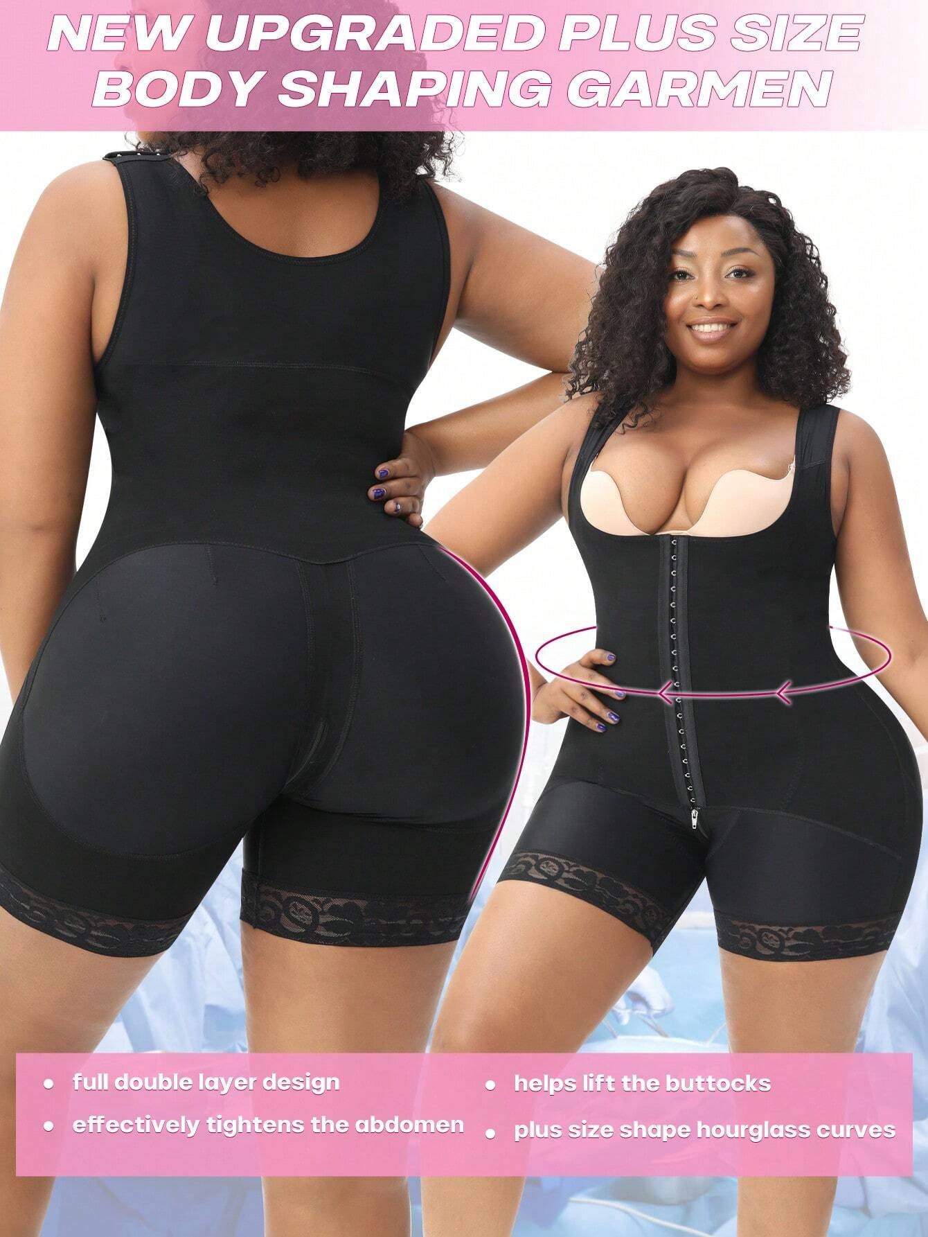 Gaine amincissante pour femmes grandes tailles, gaine de taille avec effet push-up post-partum