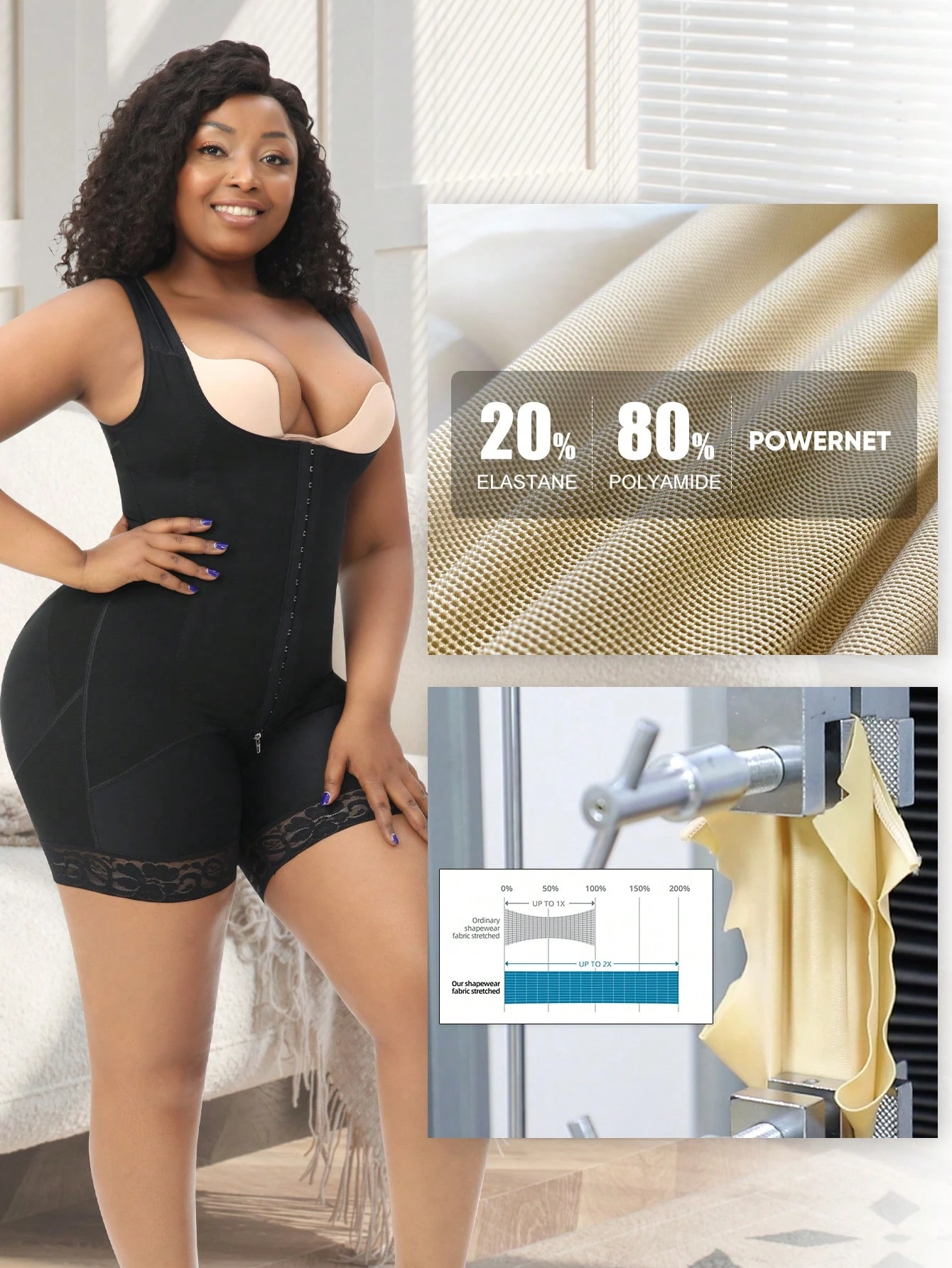 Gaine amincissante pour femmes grandes tailles, gaine de taille avec effet push-up post-partum – Image 9