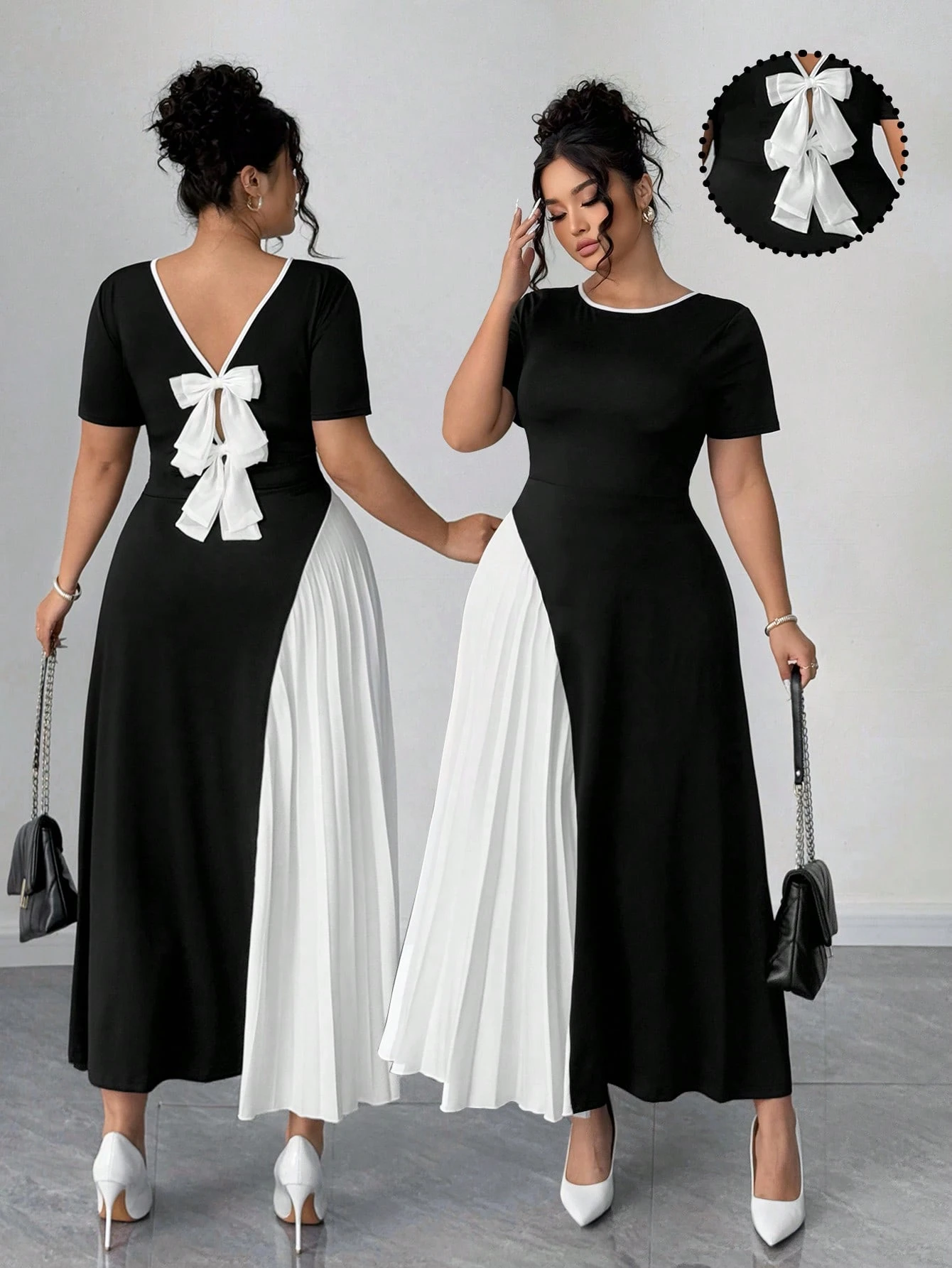Robe plissée élégante