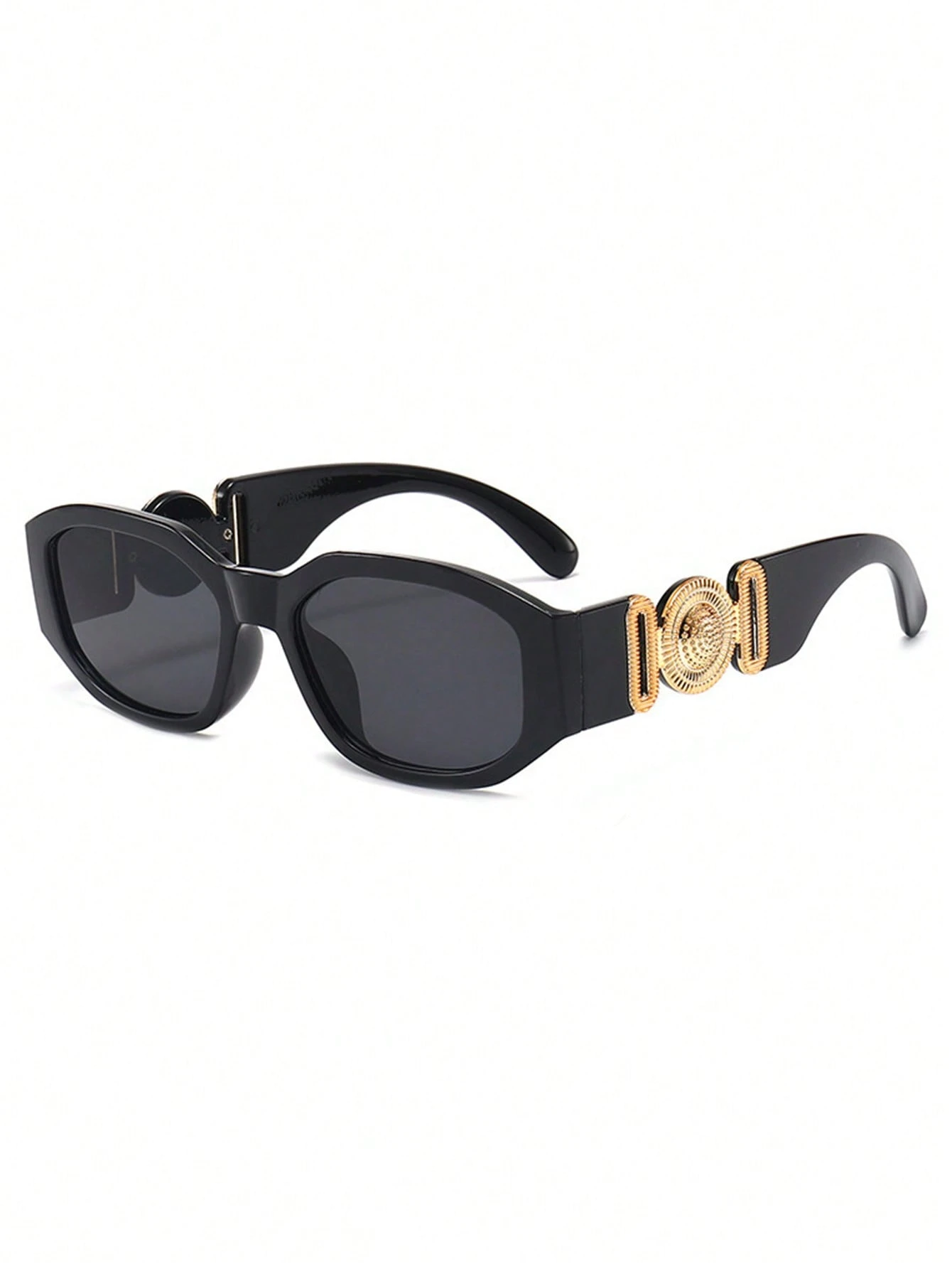 1 paire de lunettes vintage asymétriques à monture géométrique polygonale, – Image 2