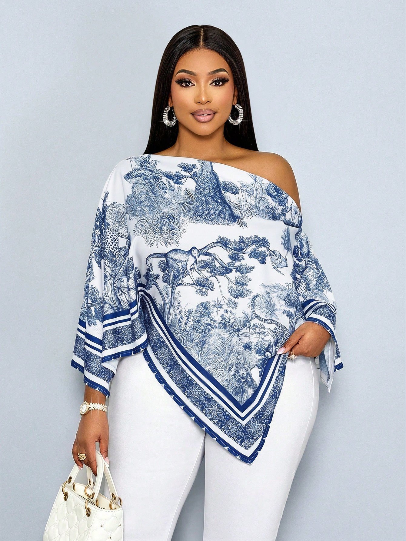 Blouse ample femme grande taille, élégante et décontractée
