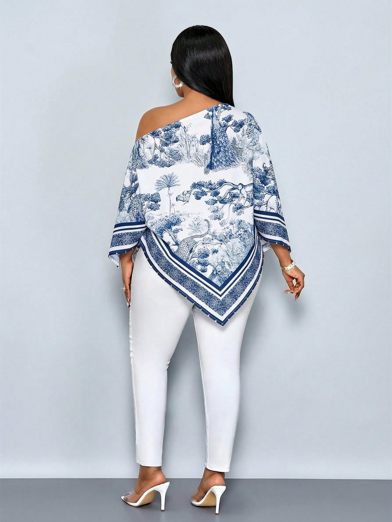 Blouse ample femme grande taille, élégante et décontractée – Image 2