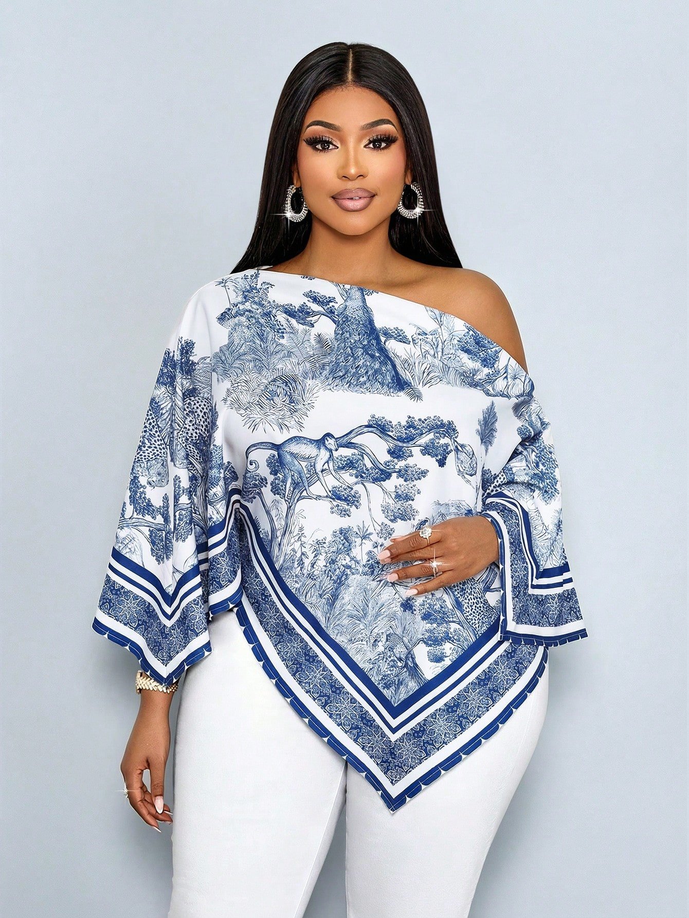 Blouse ample femme grande taille, élégante et décontractée – Image 4