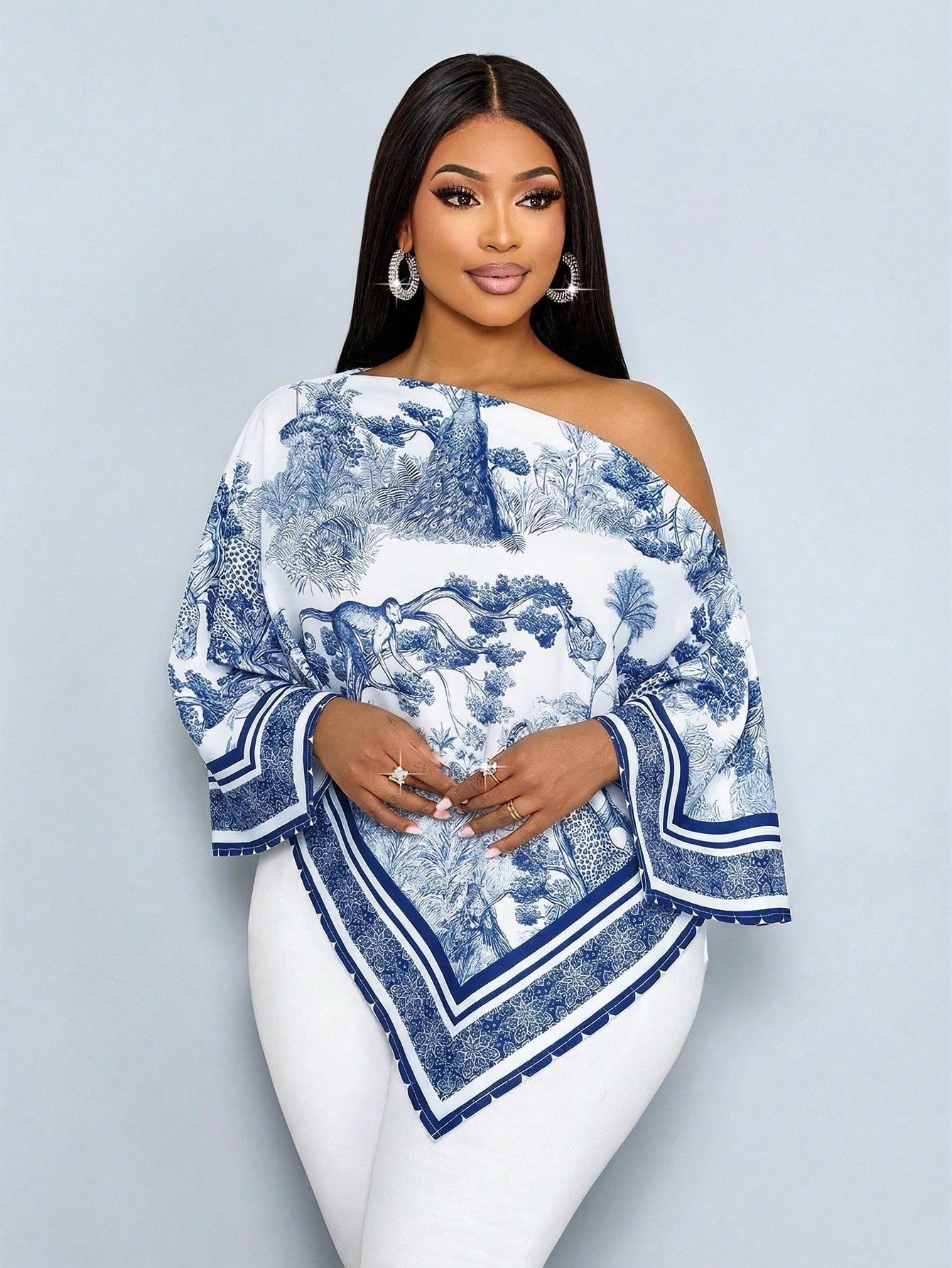 Blouse ample femme grande taille, élégante et décontractée – Image 6