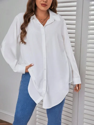 Chemise Unicolore À Bouton