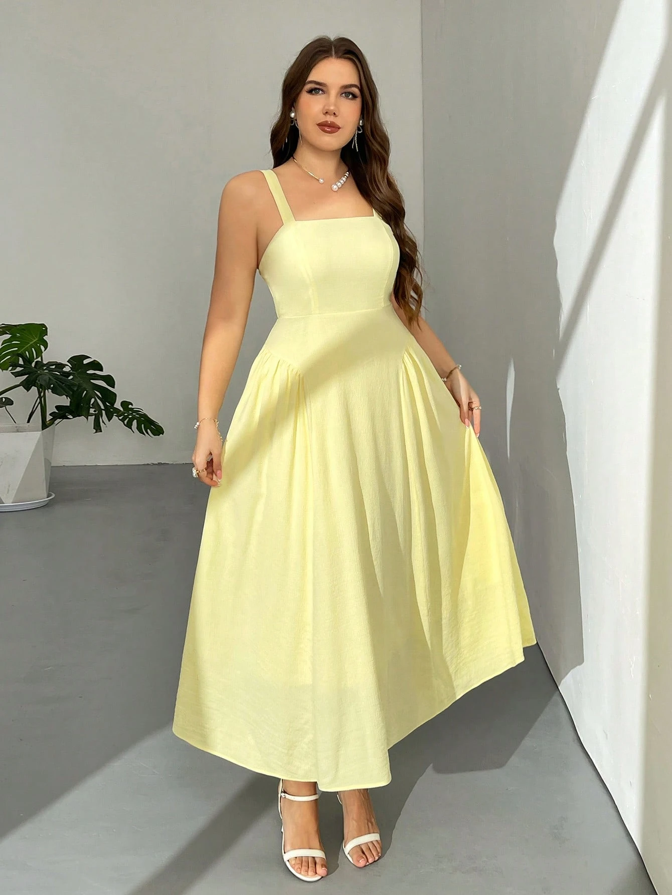 Robe mi-longue ample d'été élégante – Image 3