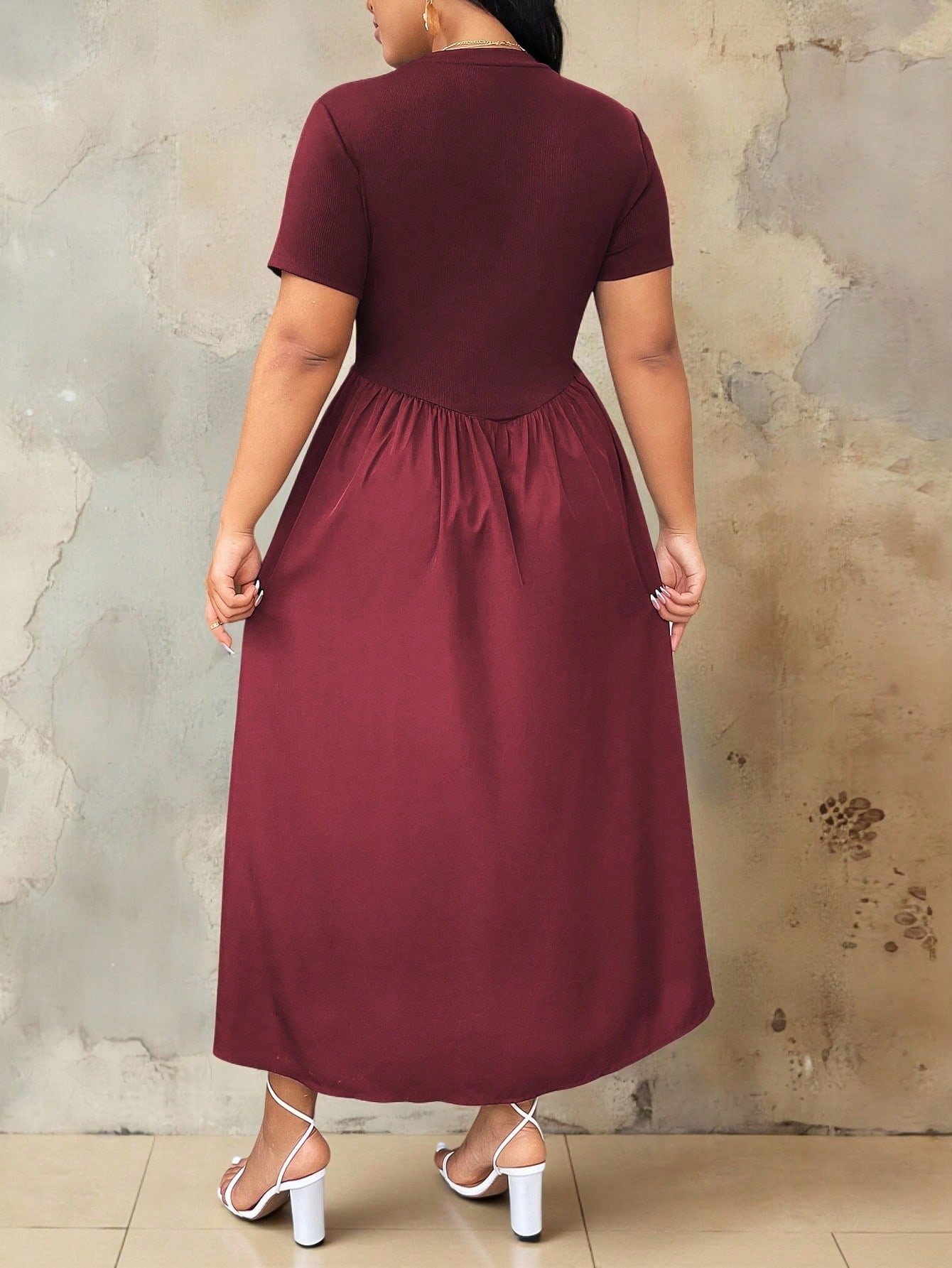 Robe longue d'été à manches courtes – Image 5
