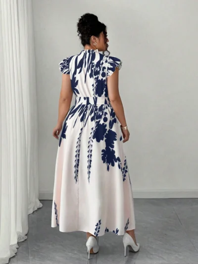 Alternative view of Robe longue élégante à imprimé floral avec volants