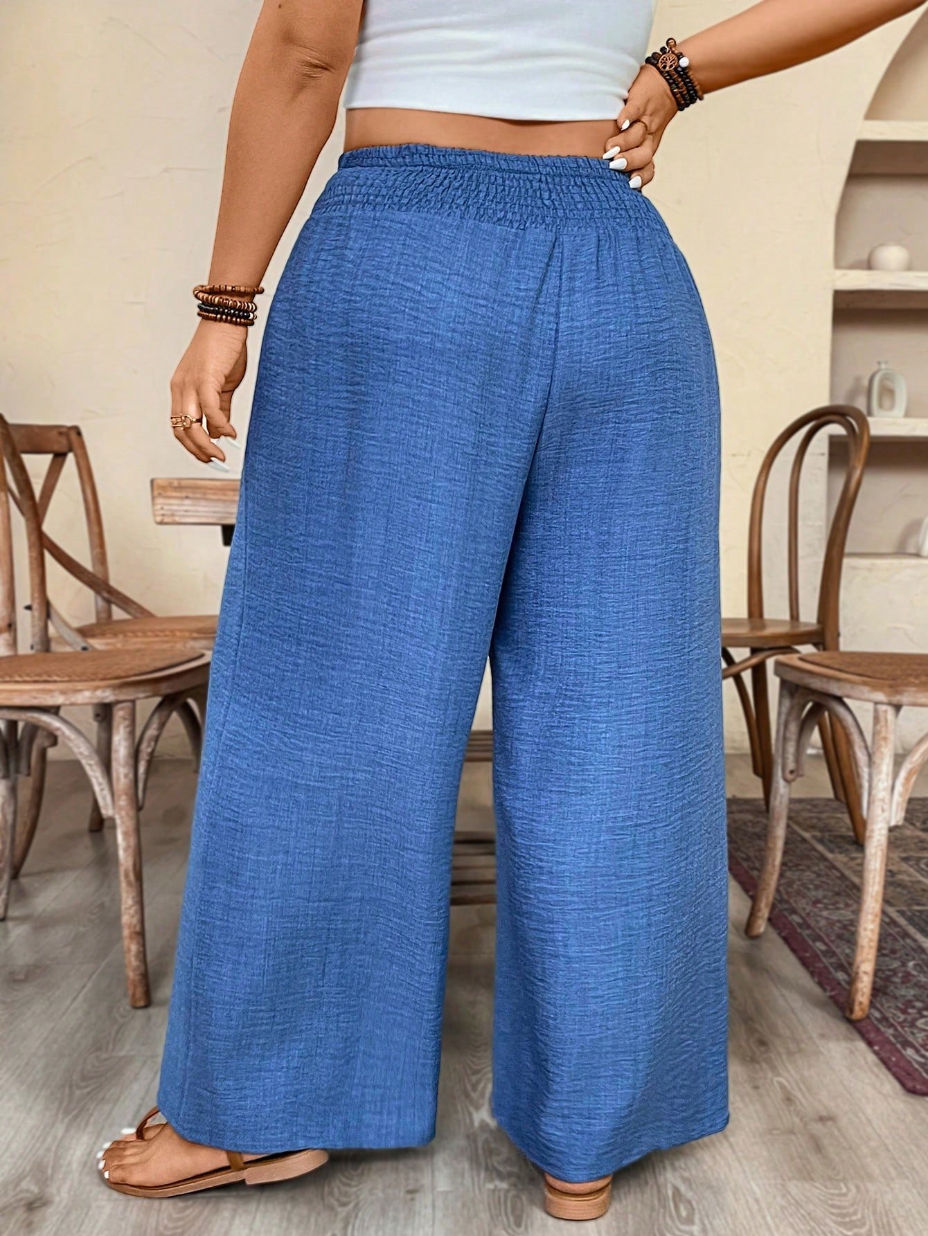 Pantalon décontracté ,élastique et nœud papillon – Image 2