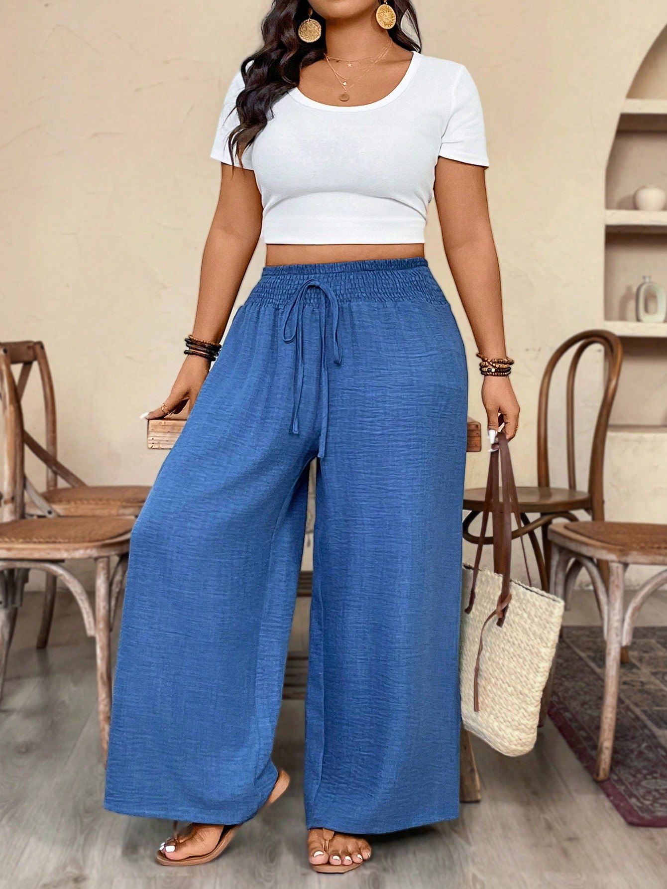 Pantalon décontracté ,élastique et nœud papillon – Image 6