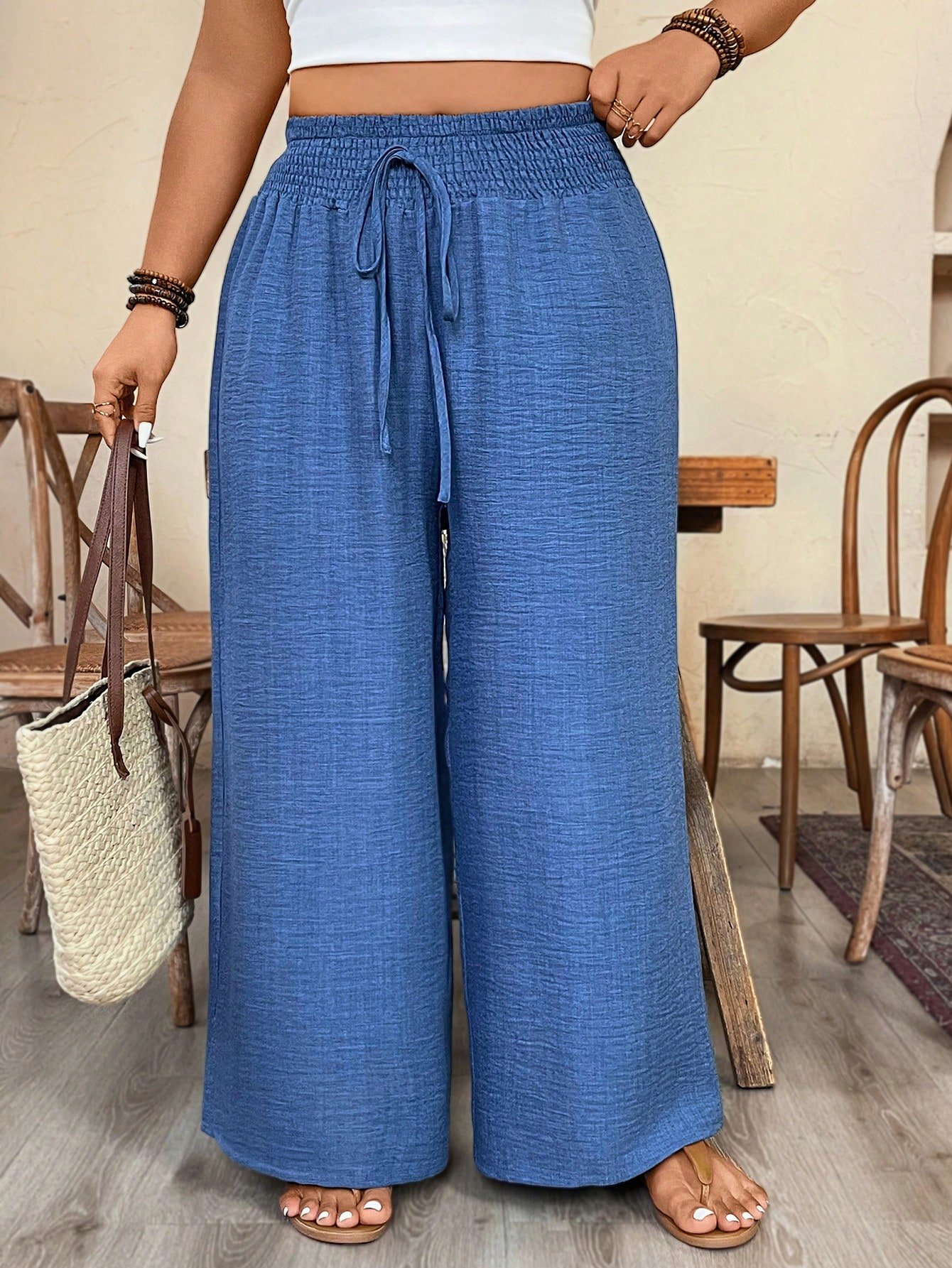 Pantalon décontracté ,élastique et nœud papillon – Image 9