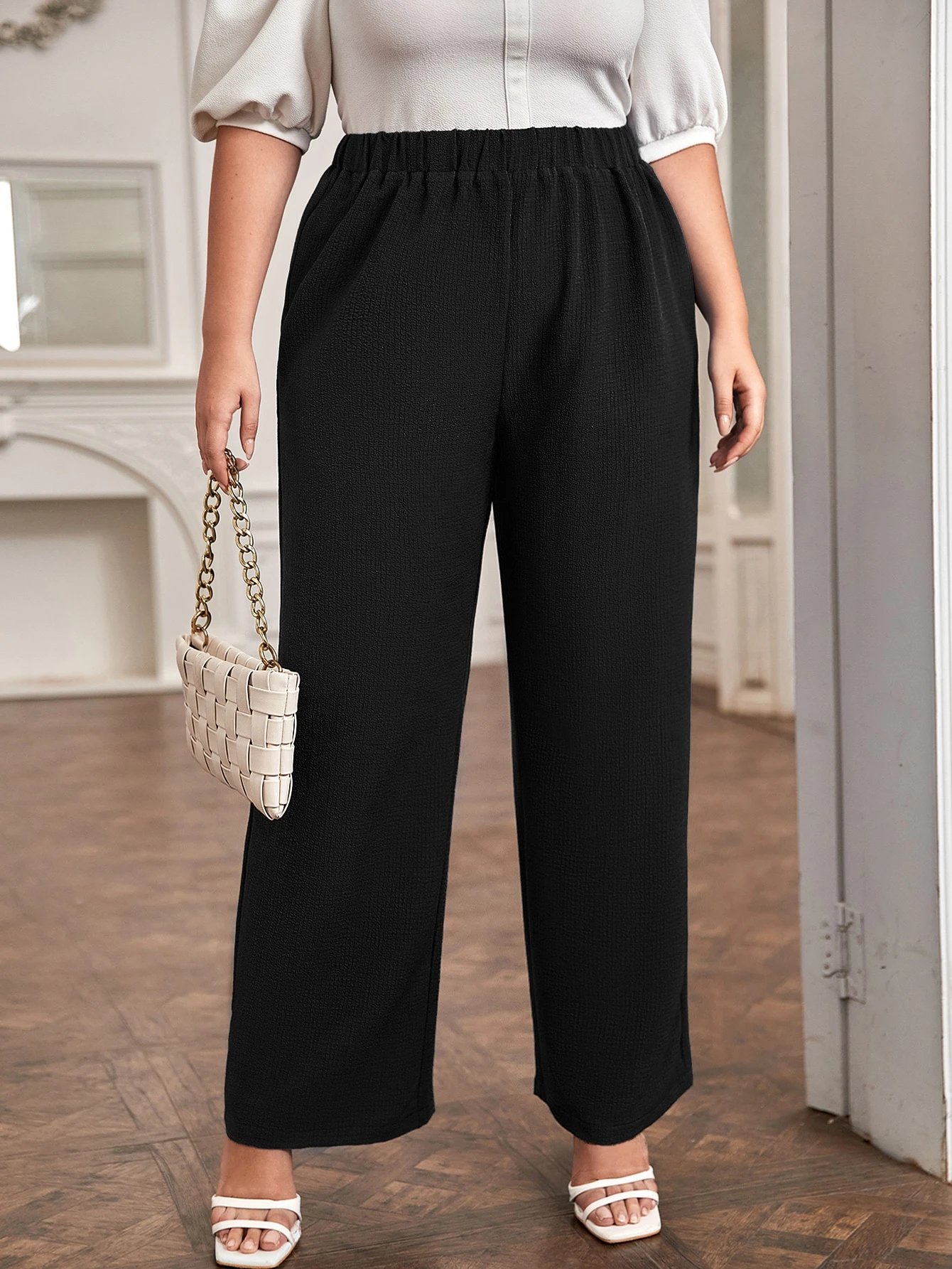 Pantalon ample unicolore – Image 3