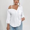 chemise asymétrique d'épaule pour la rue et décontractée – Image 6