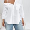chemise asymétrique d'épaule pour la rue et décontractée – Image 4