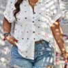 Chemise à manches courtes avec imprimé aléatoire – Image 5