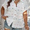 Chemise à manches courtes avec imprimé aléatoire