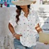 Chemise à manches courtes avec imprimé aléatoire – Image 6