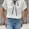 Blouse à manches courtes à pois – Image 3