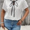 Blouse à manches courtes à pois – Image 5