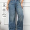 Jeans à jambes larges avec ceinture en 100% coton – Image 3