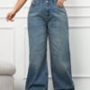 Jeans à jambes larges avec ceinture en 100% coton – Image 7