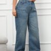 Jeans à jambes larges avec ceinture en 100% coton – Image 8