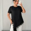 Chemise à manches courtes avec ourlet en dentelle – Image 3