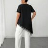 Chemise à manches courtes avec ourlet en dentelle – Image 2