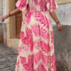 Robe maxi élégante à col carré et imprimé – Image 2