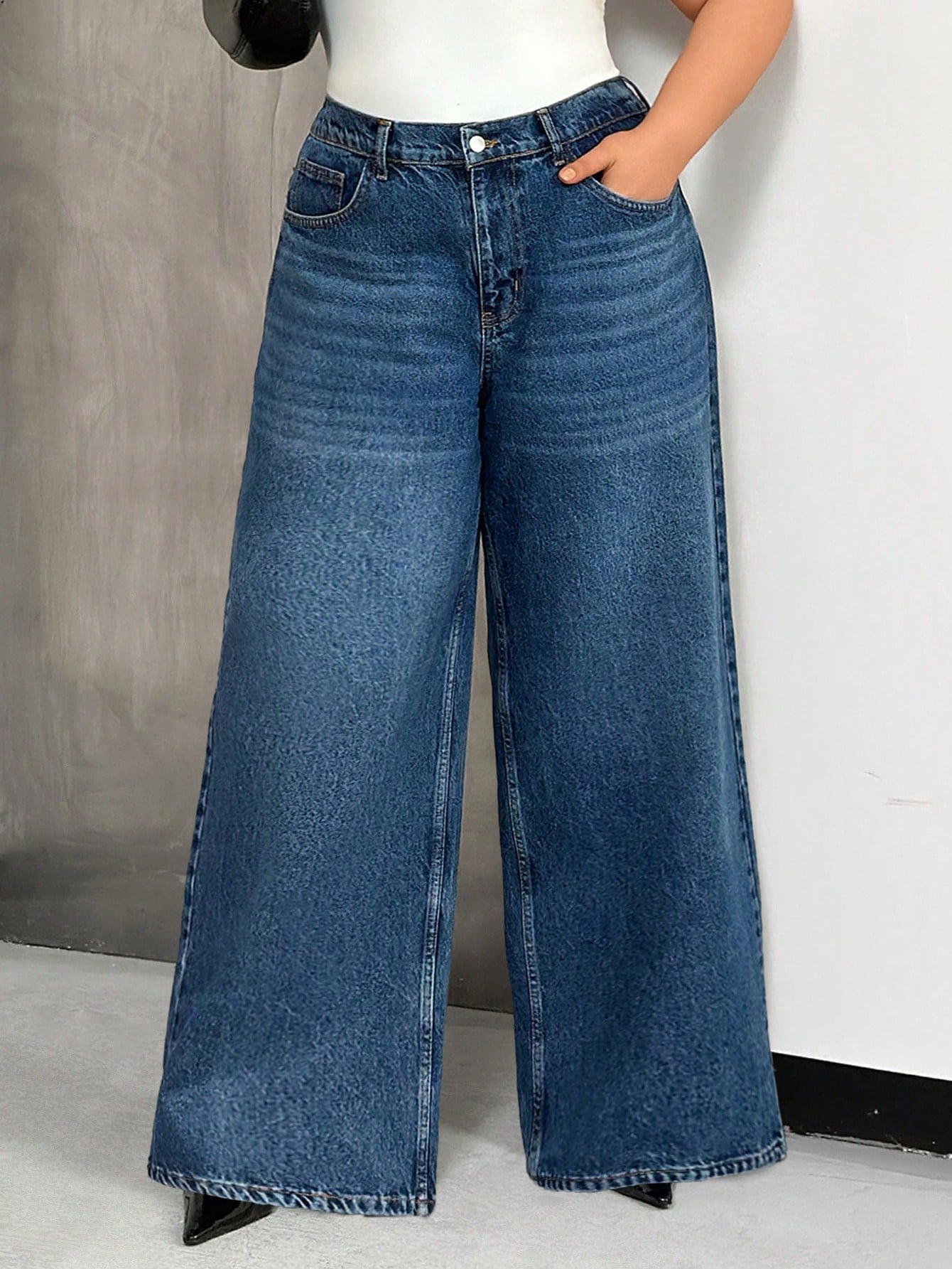 Jeans casual à jambes larges – Image 3