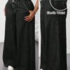 Jeans amples, taille basse, jambes larges, délavés, style casual, style années 2000 kawaii – Image 5