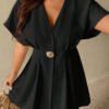 Robes pour femmes grandes tailles, robes manches chauve-souris abricot, nouvelles robes mode – Image 4