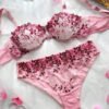 Ensemble de lingerie 2 pièces brodé sexy