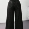 Jeans amples, taille basse, jambes larges, délavés, style casual, style années 2000 kawaii – Image 2