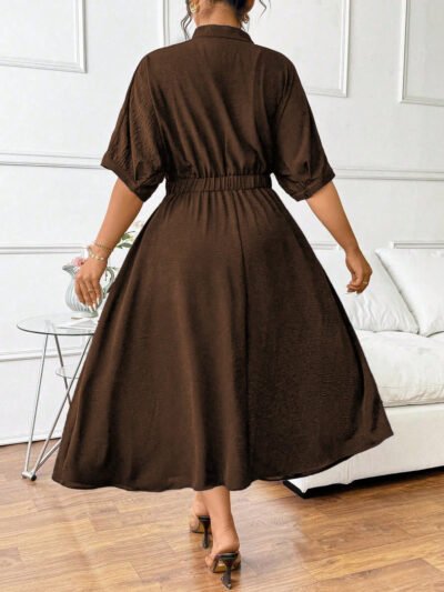 Alternative view of Robe d'été ample et fluide mi-longue
