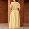 Robe longue en mousseline de soie transparente élégante – Image 2