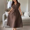 Robe chemise d'été élégante – Image 3
