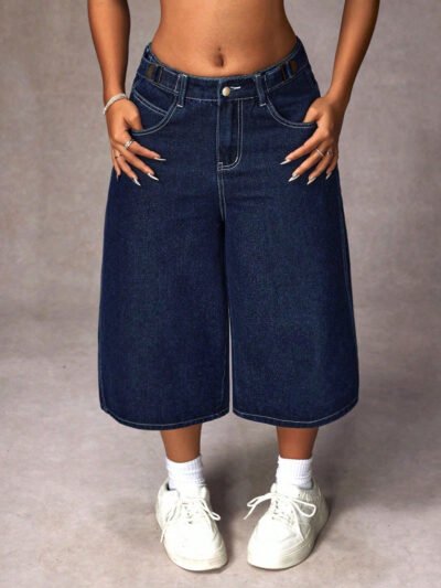 Jeans  amples, avec poches en biais et jambes larges