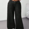 Jeans amples, taille basse, jambes larges, délavés, style casual, style années 2000 kawaii – Image 3