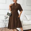 Robe d'été ample et fluide mi-longue – Image 3